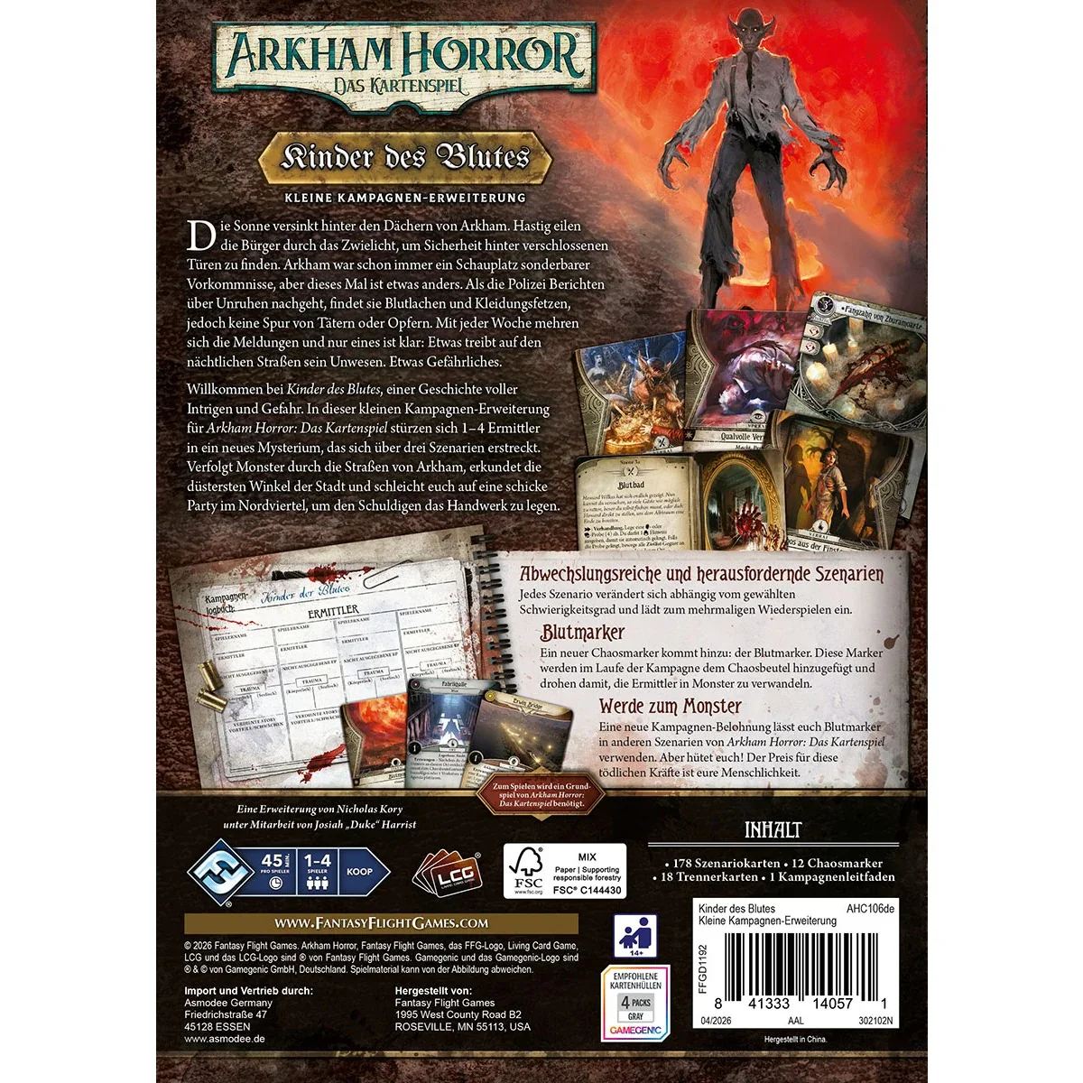 Arkham Horror: Das Kartenspiel - Kampagne - Kinder des Blutes (DE) - Image 2