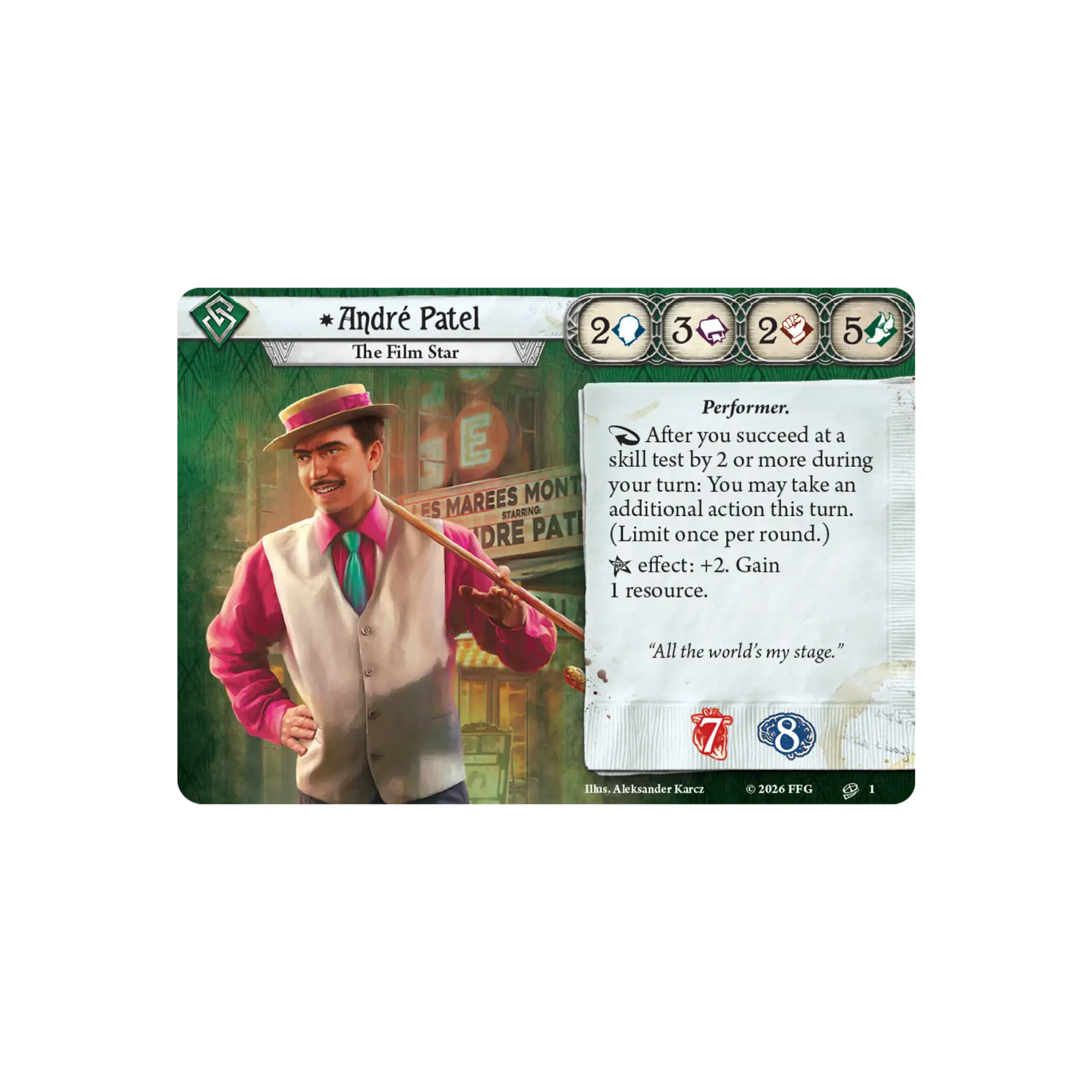 Arkham Horror: The Card Game - Investigator Deck - Andre Patel (EN) - Image 2