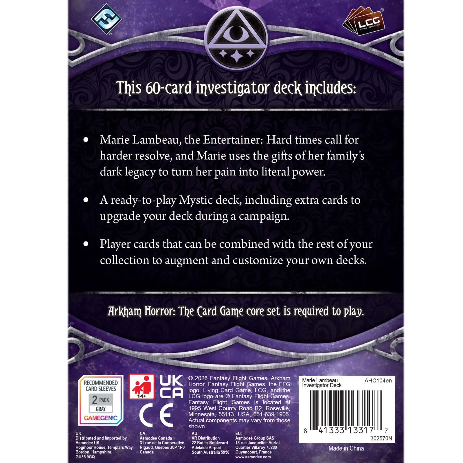 Arkham Horror: The Card Game - Investigator Deck - Marie Lambeau (EN) - Image 4