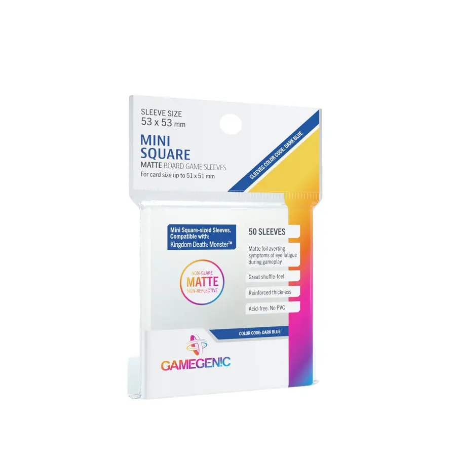 Board Game Sleeves: Matte - Mini Square - Dark Blue (50)