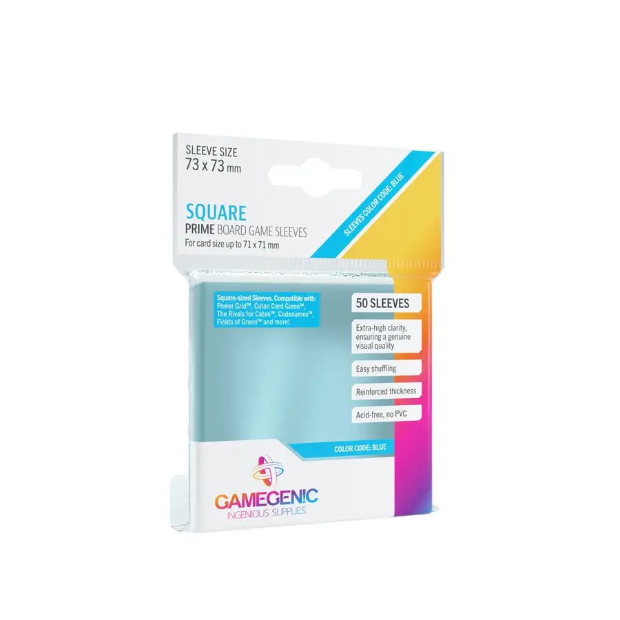 Board Game Sleeves: Prime - Square - Blue (50)