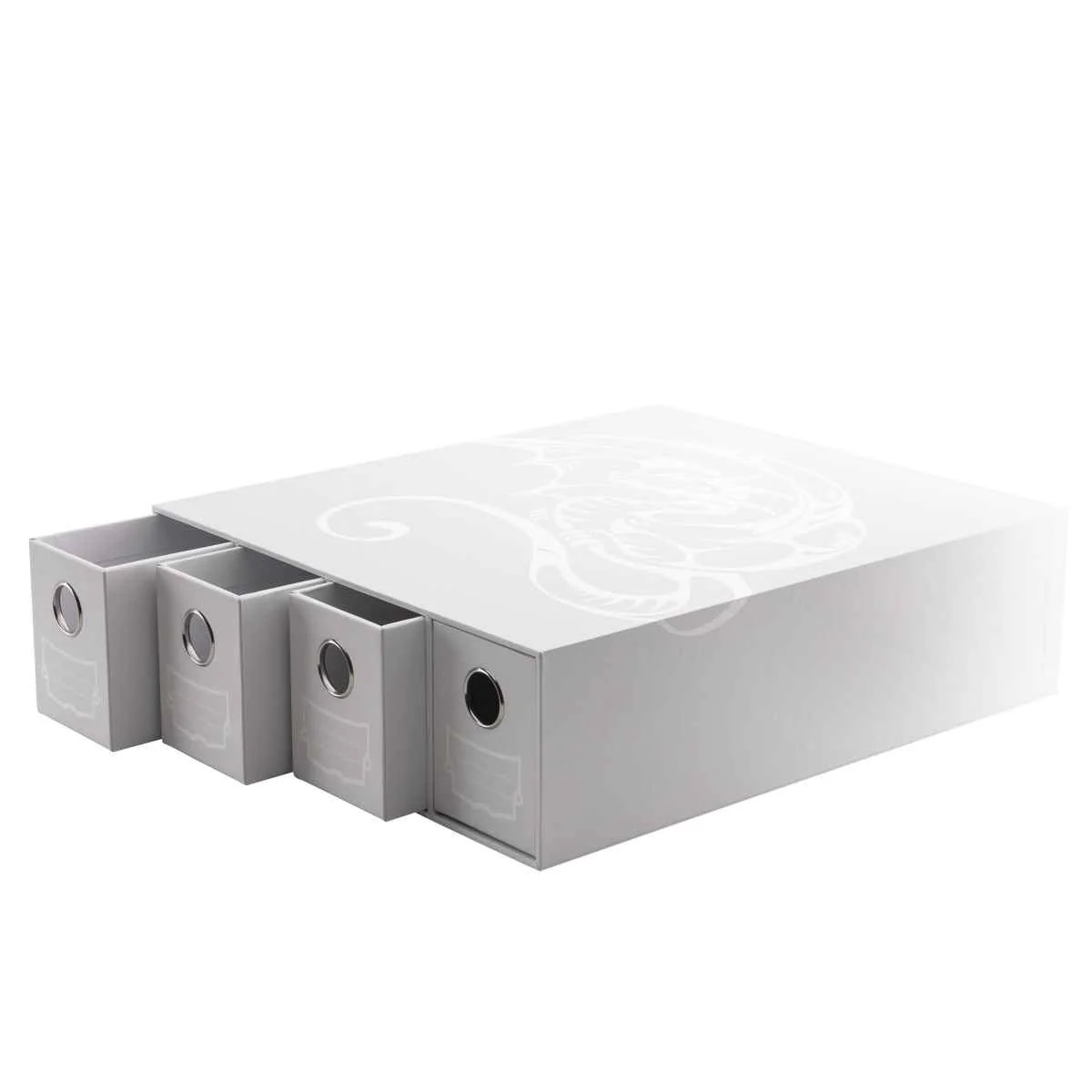 Card Drawers: Dragon Shield - Fortress - 4 Drawers - Horizontal - White - Image 3