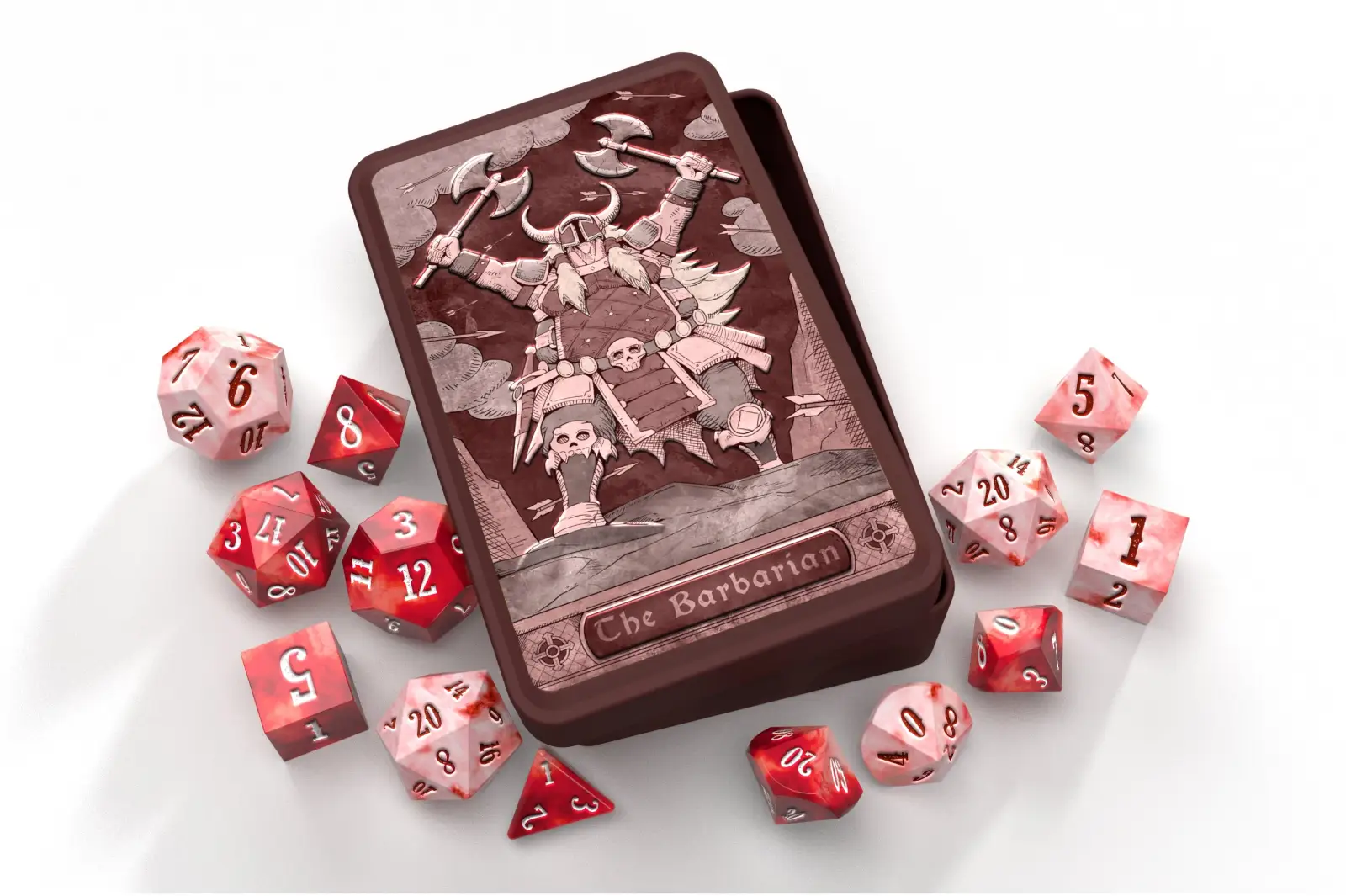 Class-Specific Dice Set: Barbarian (Pathfinder & 5E)