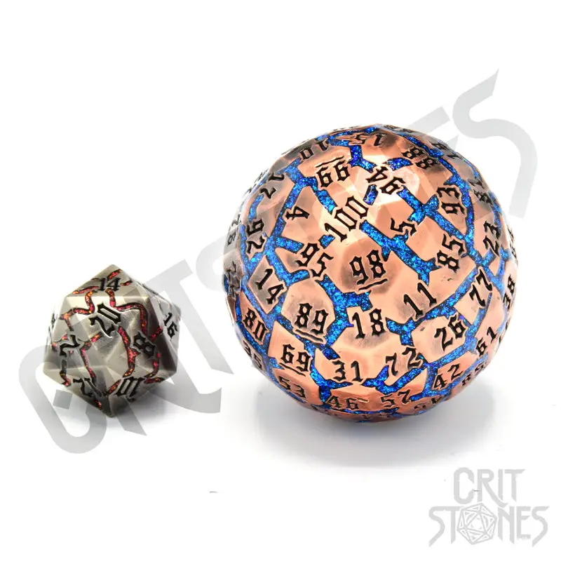 Dice: Metal - Hollow - d100 - Hextech Orb - Image 2