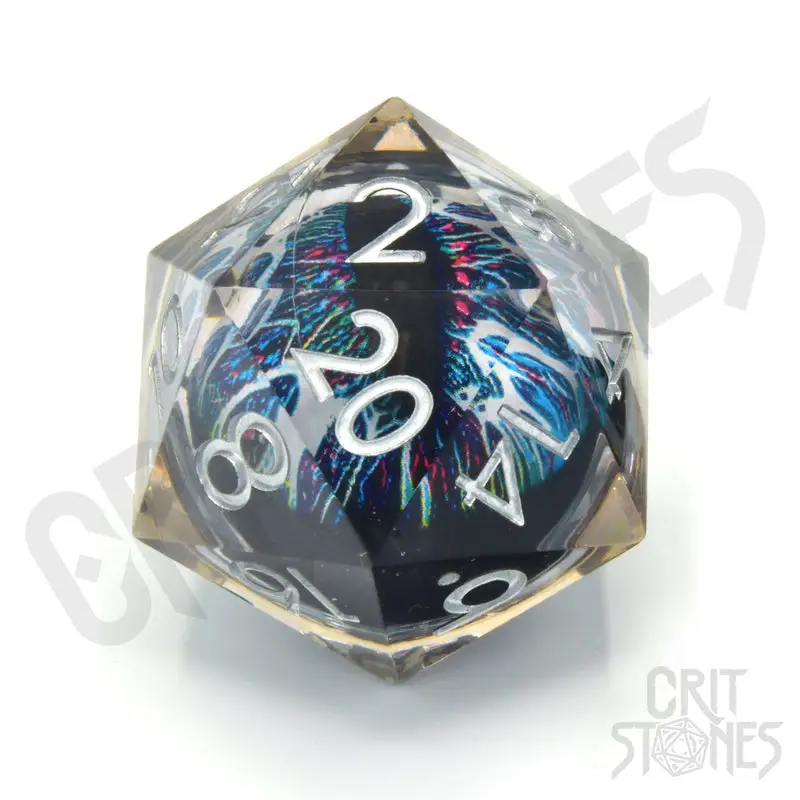 Dice: Resin - Sharp Edge - Floating Eye -  d20 - Spectrum Sentinel