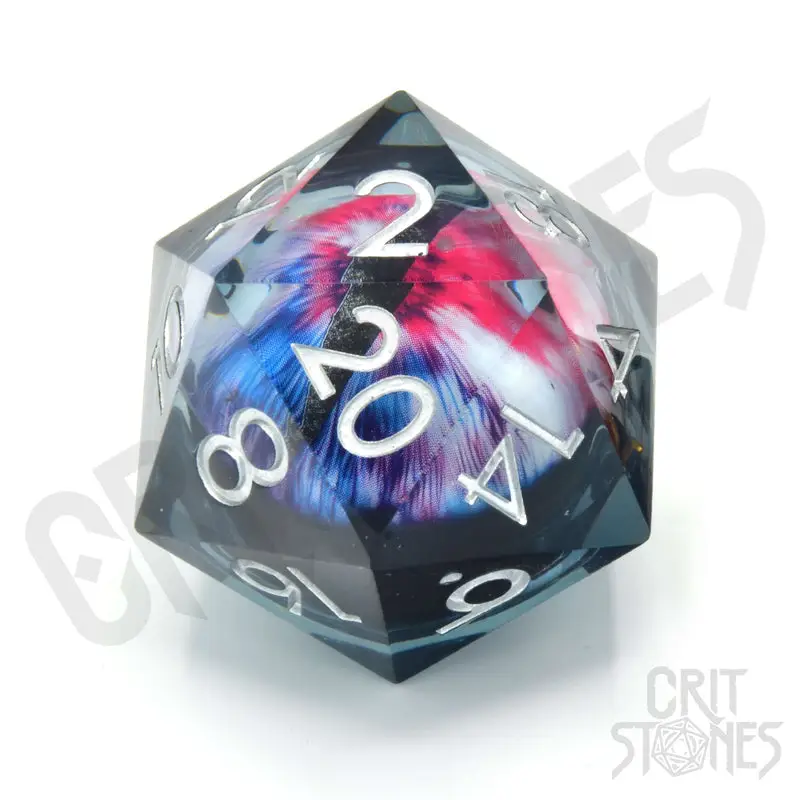 Dice: Resin - Sharp Edge - Floating Eye - d20 - Tempest Tesserae