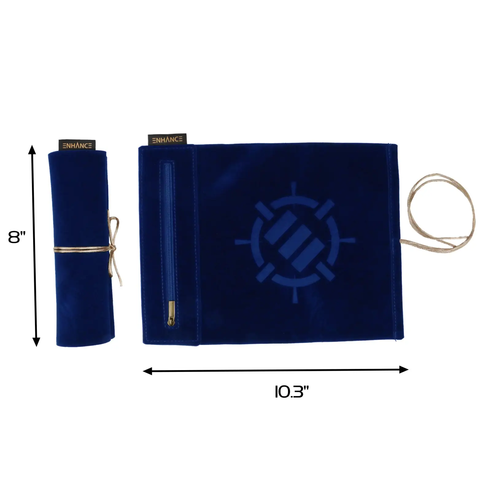Dice Rolling Mat: Enhance - Roll on a Scroll™ &  Acrylic RPG Dice Set (7) - Blue - Image 3