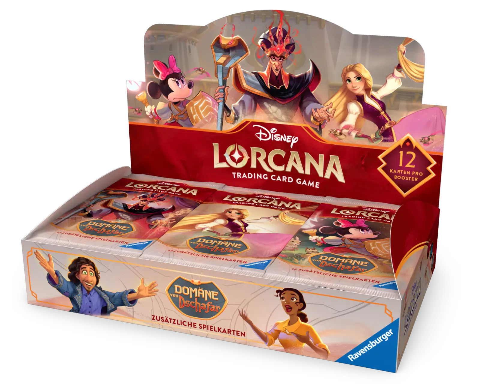 Disney Lorcana: Domäne von Dschafar - Booster Display Case (4 Displays) (DE)