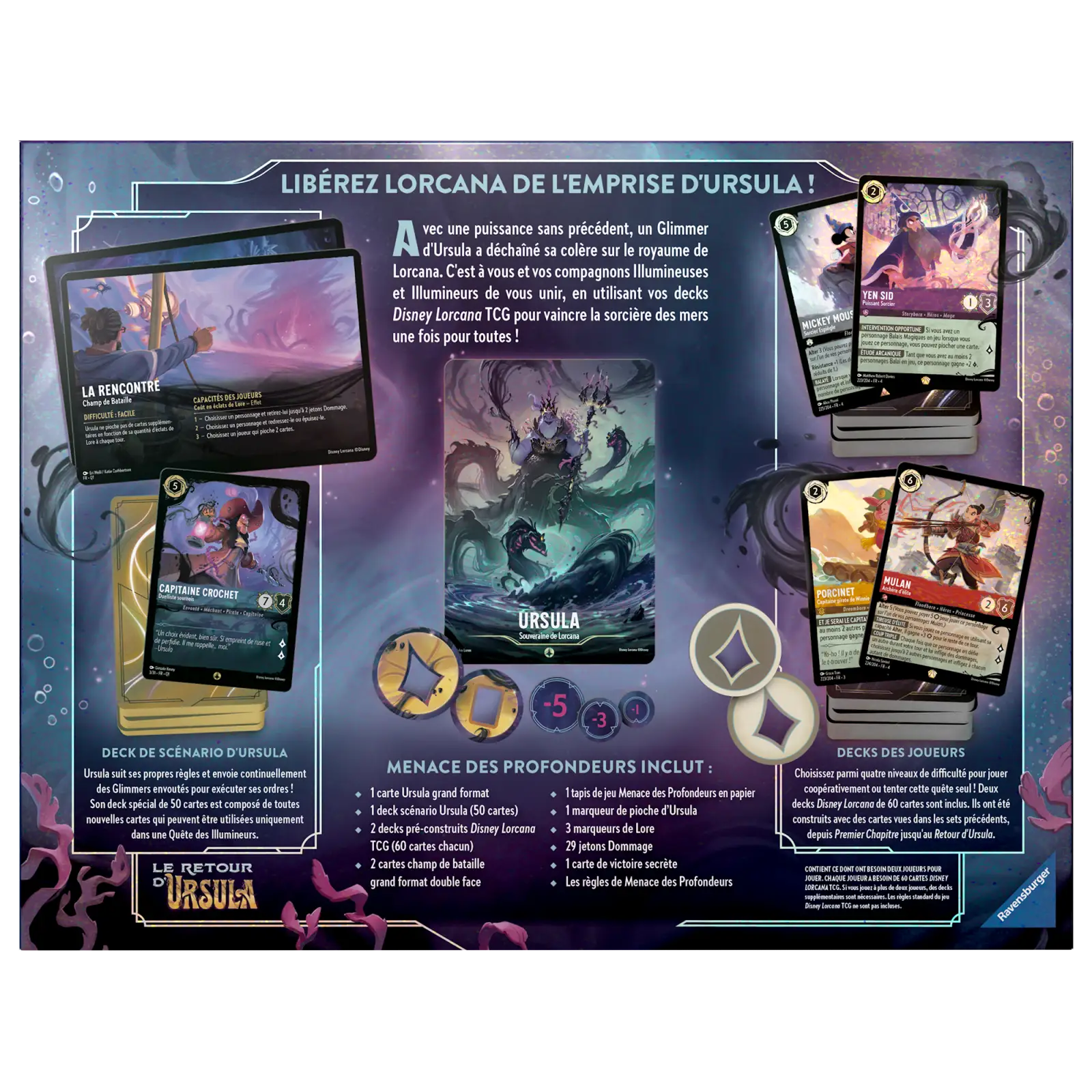 Disney Lorcana: Le Retour d’Ursula - Quête des Illumineurs: Menace des Profondeurs (FR) - Image 2