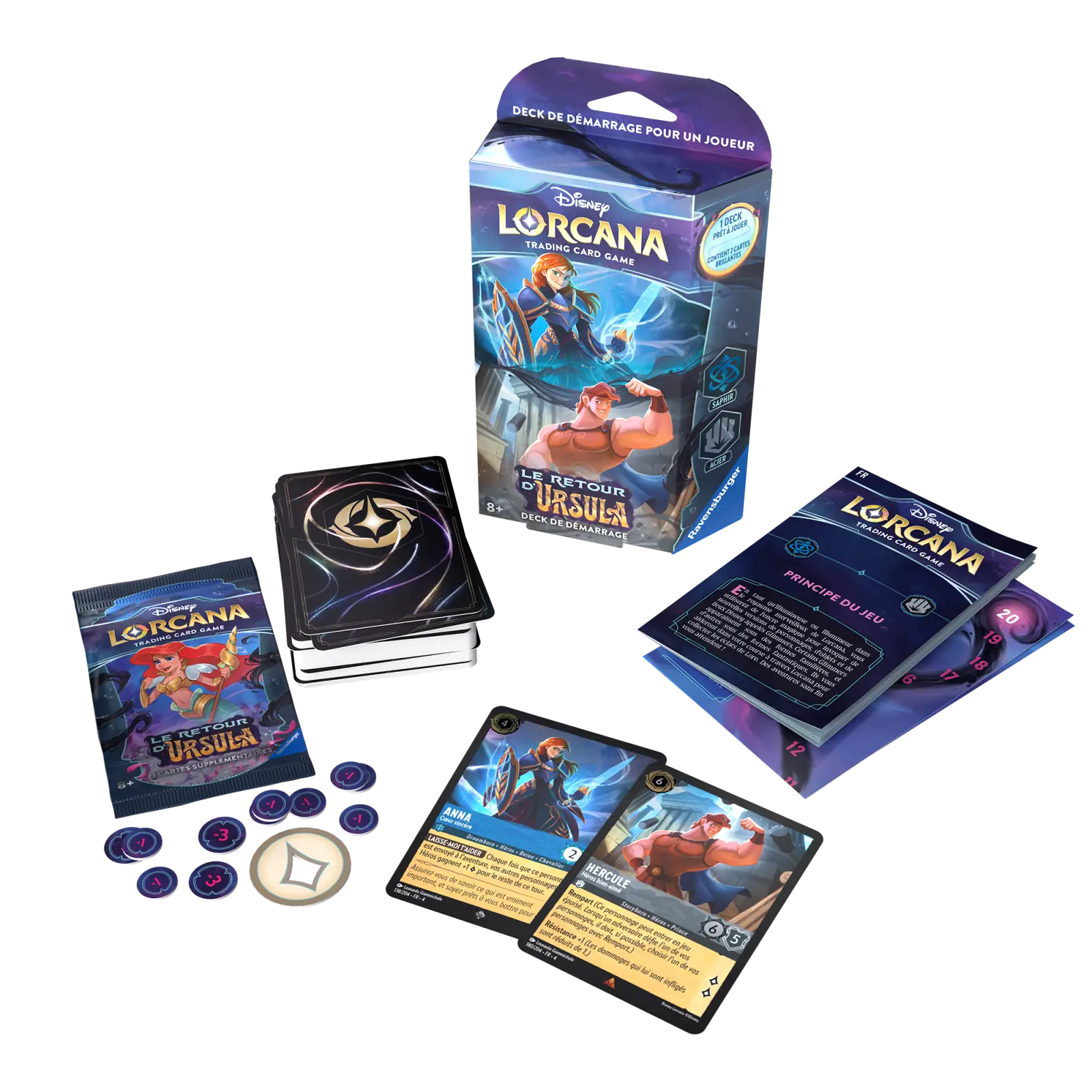 Disney Lorcana: Le Retour d’Ursula - Saphir/Acier - Starter Deck (FR) - Image 2