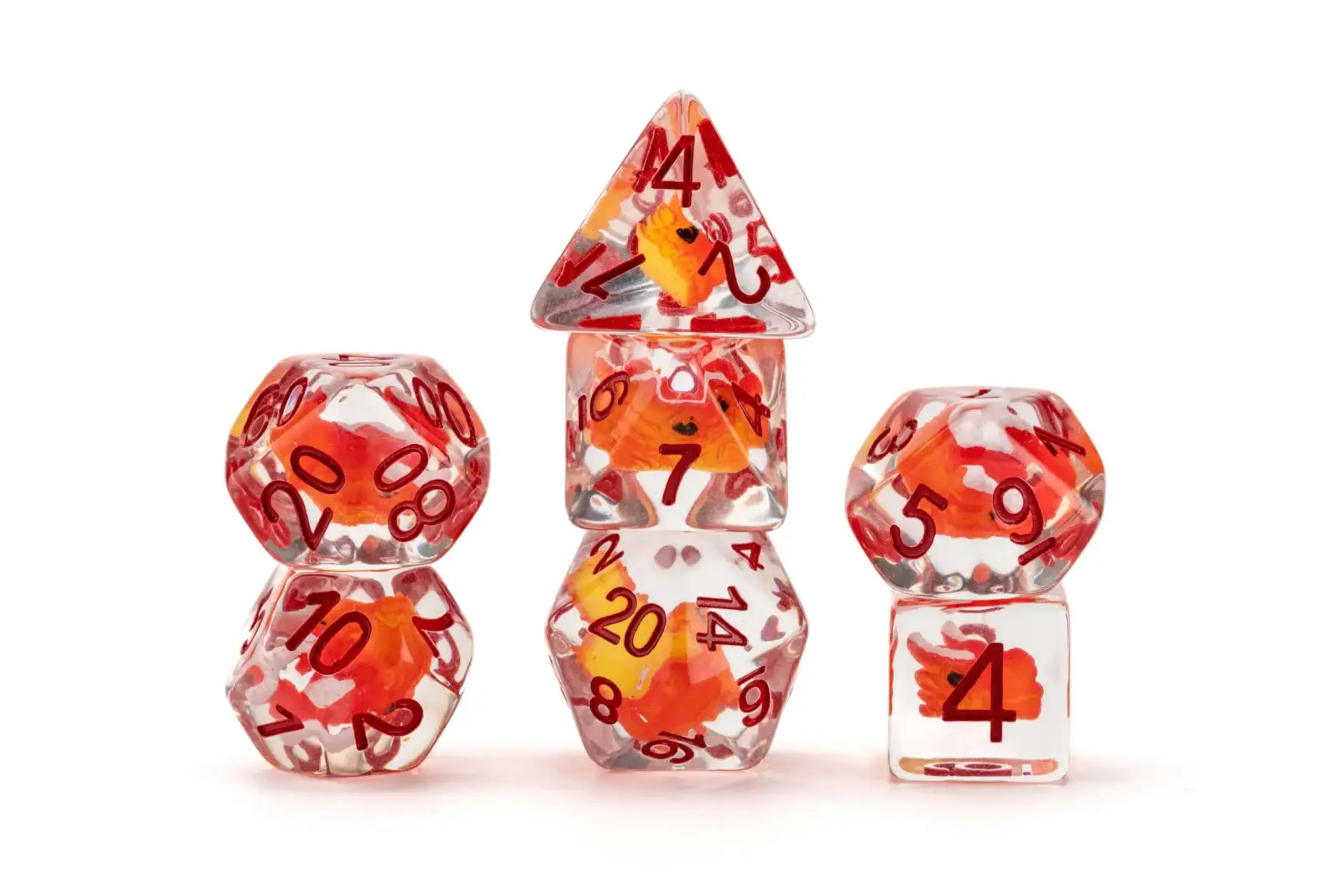 Dragon Storm Inclusion Resin Dice Set: Red Dragon - Image 2