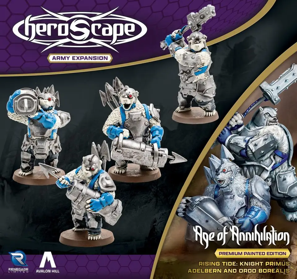 HeroScape: Rising Tide - Army Expansion - Knight Primus Adelbern & Ordo Borealis (EN)