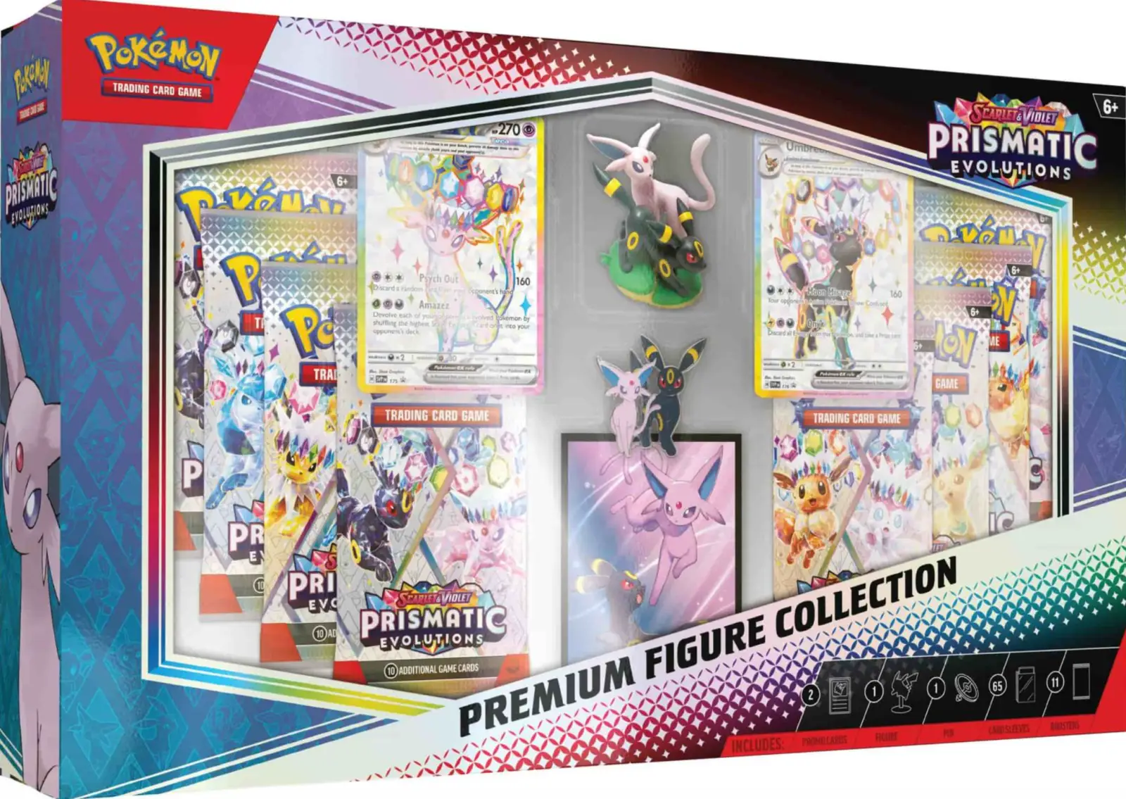 Pokemon TCG: Karmesin & Purpur - Prismatische Entwicklungen - Premium Figure Box - Nachtara & Psiana (DE)