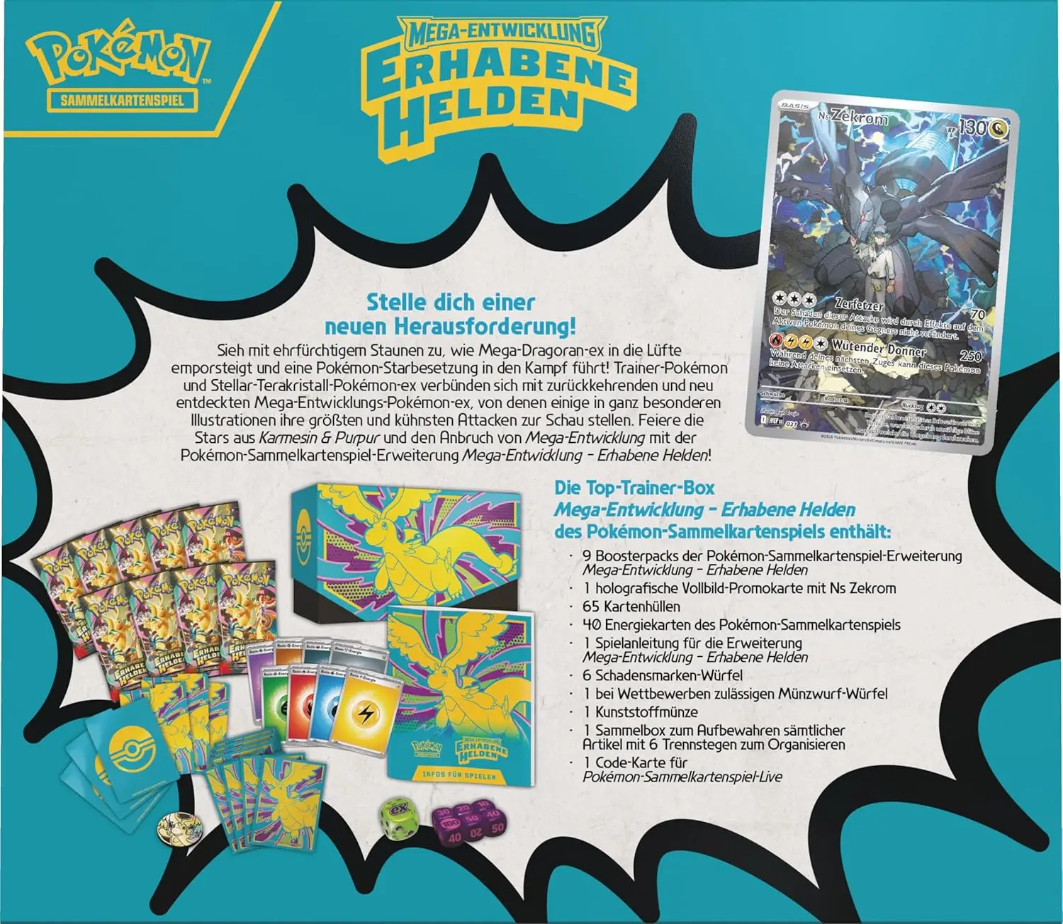 Pokémon TCG: Mega-Entwicklung - Erhabene Helden - Elite Trainer Box (DE) - Image 4