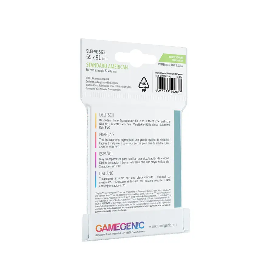 Board Game Sleeves: Prime - American - Standard - Green (60) - Image 2