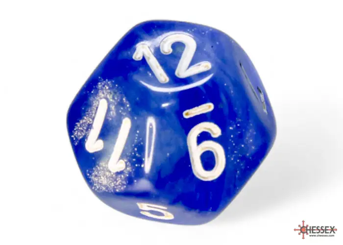 RPG Dice Set: Borealis - Polyhedral - Sky Blue/White (7) - Image 6