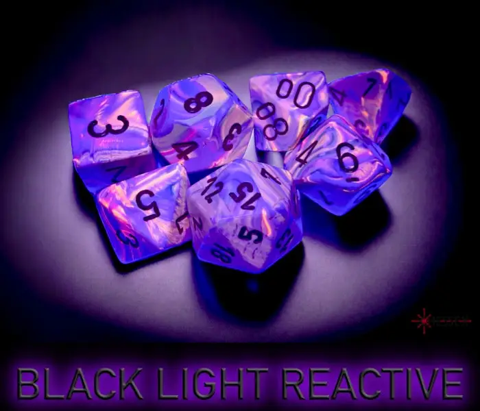 RPG Dice Set: Festive - Polyhedral - Pop-Art/Red (7) - Image 4