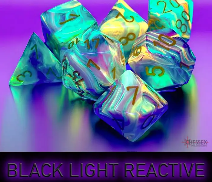 RPG Dice Set: Festive - Polyhedral - Rio/Yellow (7) - Image 4