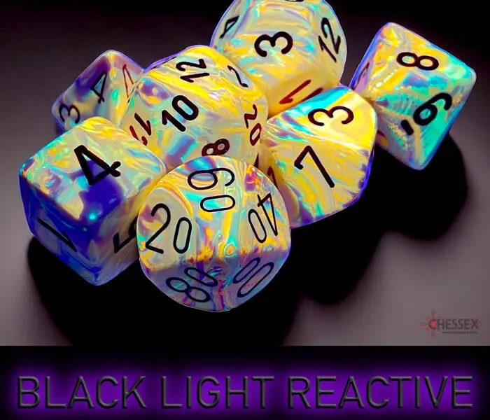 RPG Dice Set: Festive - Polyhedral - Sunburst with red pips (7) - Image 4