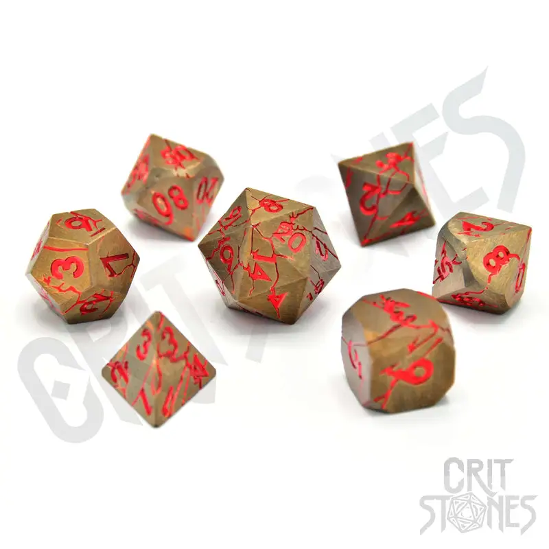 RPG Dice Set: Metal - Rage Within