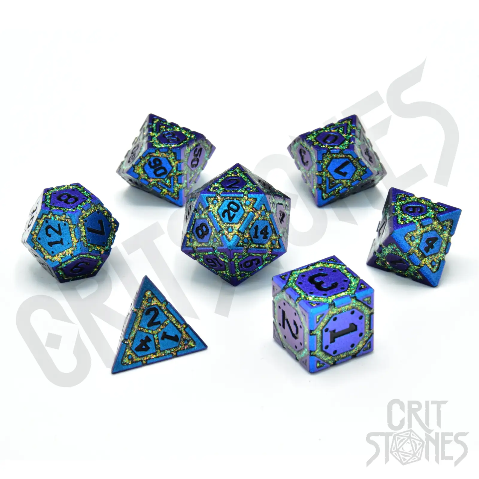 RPG Dice Set: Metal - Twilight Grove (7)