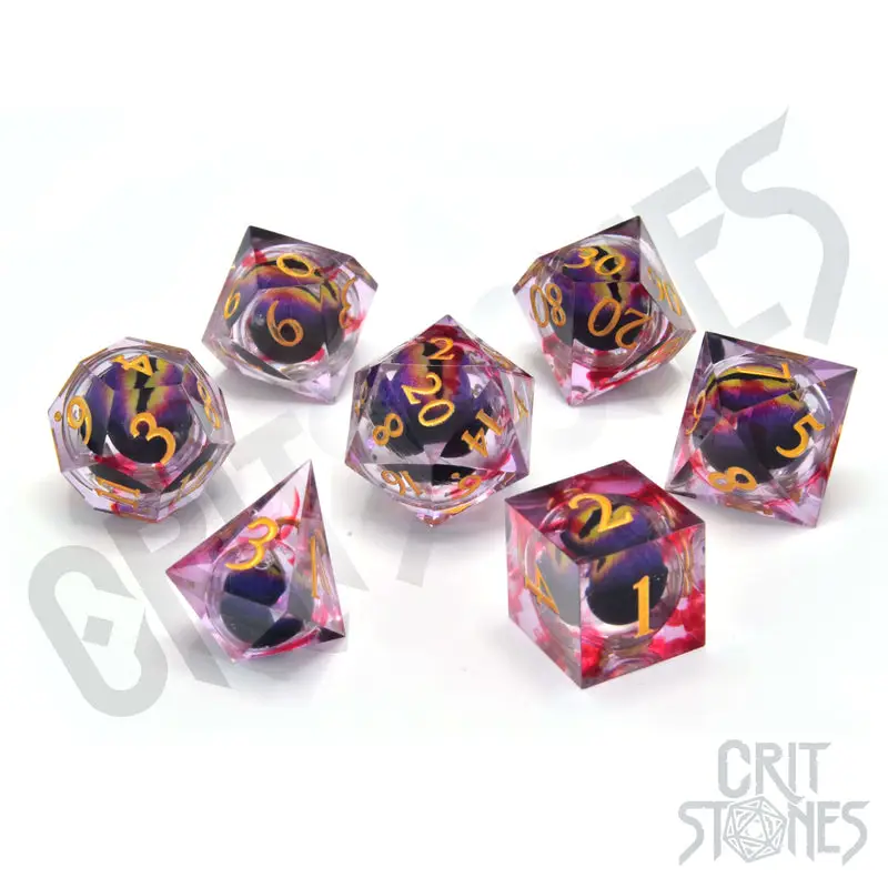 RPG Dice Set: Resin - Sharp Edge - Floating Eye - Visions of the Void
