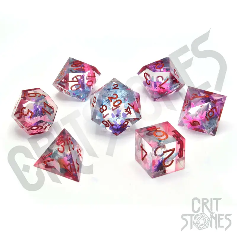 RPG Dice Set: Resin - Sharp Edge - Floralesence