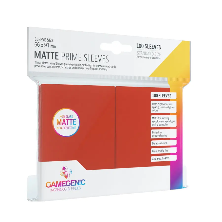 Sleeves: Gamegenic - Prime - Matte - Standard - Red (100)
