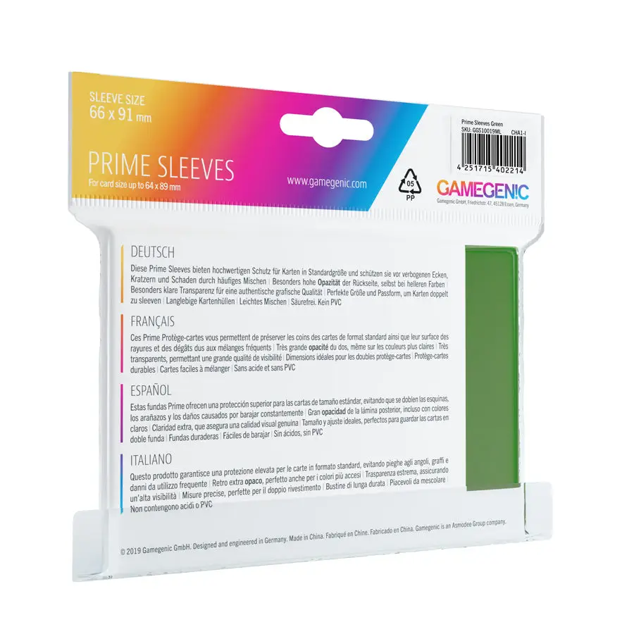 Sleeves: Gamegenic - Prime - Standard - Green (100) - Image 2