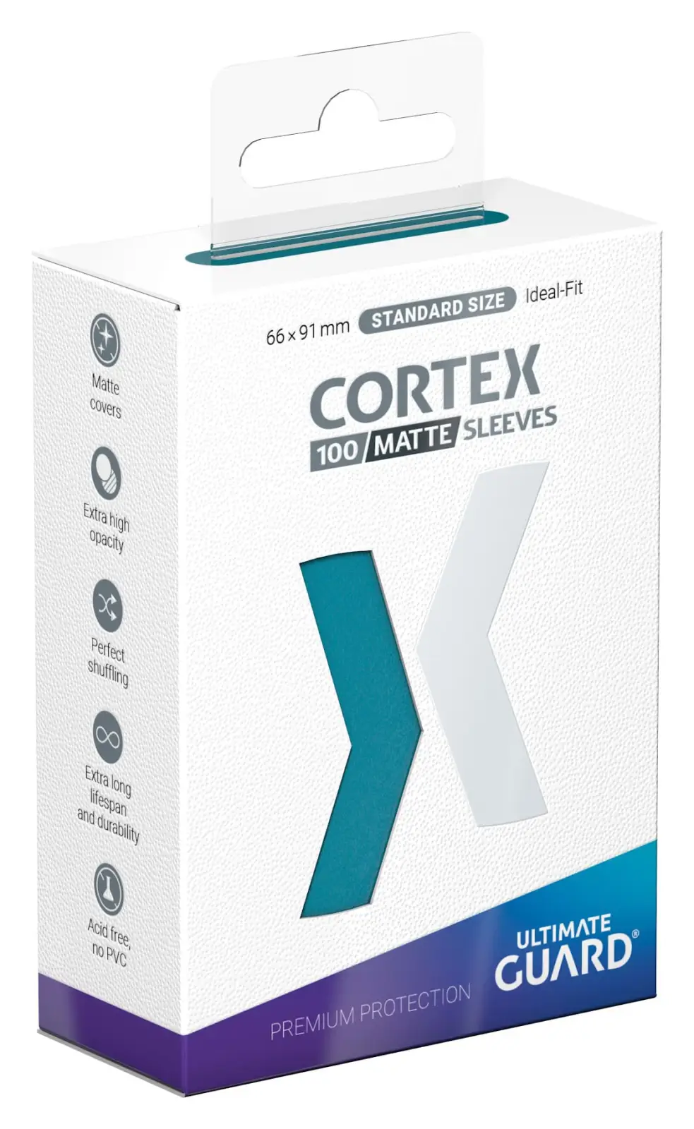 Sleeves: Ultimate Guard - Cortex - Matt-Petrol blue (100)