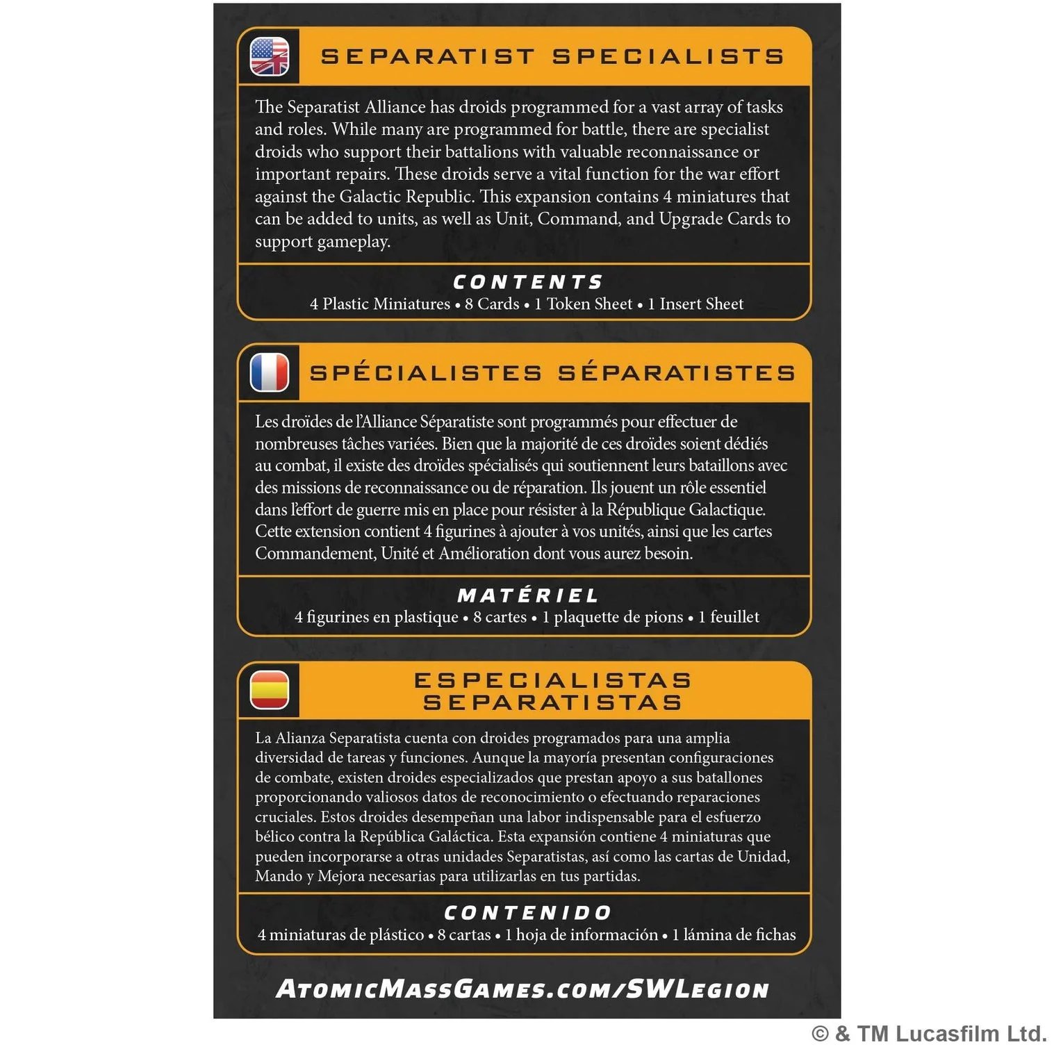 Star Wars: Legion - Separatist Specialists (EN/DE/ES/FR) - Image 2