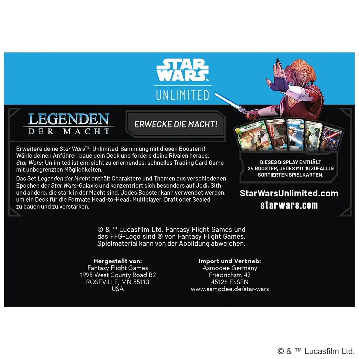 Star Wars: Unlimited - Legenden der Macht - Display (24 Booster) (DE) - Image 3