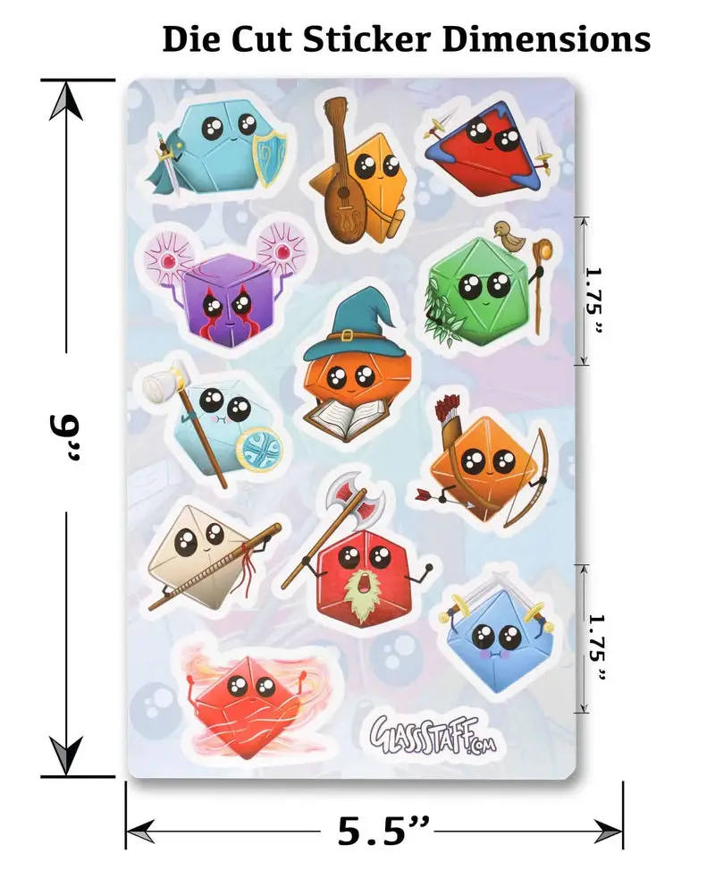 Sticker: Kawaii Dice - Classes - Image 2