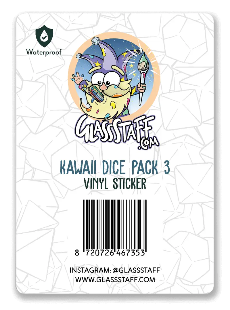 Sticker: Kawaii Dice - Pack 3 - Image 2