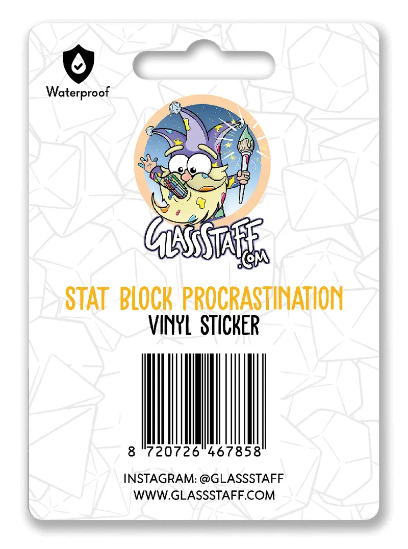 Sticker: Stat Block - Procrastination - Image 2